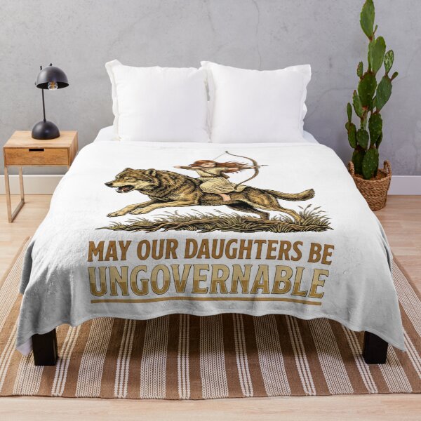 Item preview, Ungovernable Daughter Wolf Rider Archer Warrior Art designed and sold by SiarheiYur.