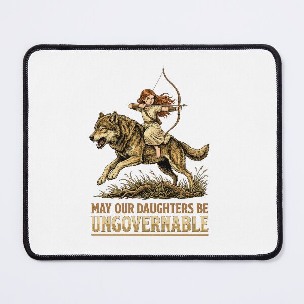 Item preview, Ungovernable Daughter Wolf Rider Archer Warrior Art designed and sold by SiarheiYur.
