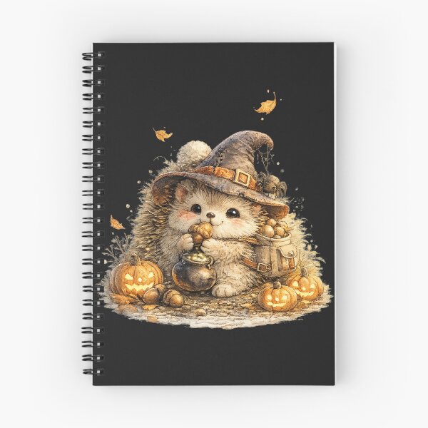 Item preview, Cute Halloween Hedgehog Watercolor – Kawaii Witch Hedgehog with Tiny Cauldron designed and sold by MagicMakerPh.