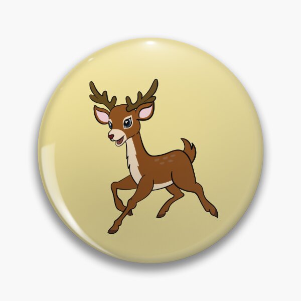 Item preview, Cute Running Cartoon Deer Happy Fawn Art designed and sold by SolutionsArt.