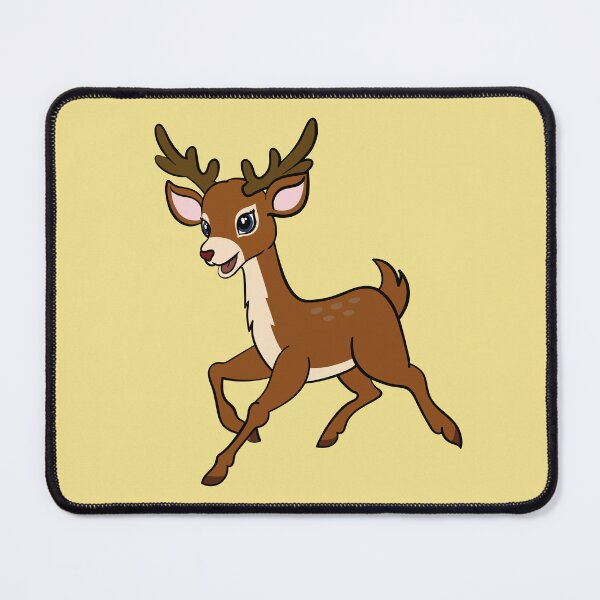 Item preview, Cute Running Cartoon Deer Happy Fawn Art designed and sold by SolutionsArt.