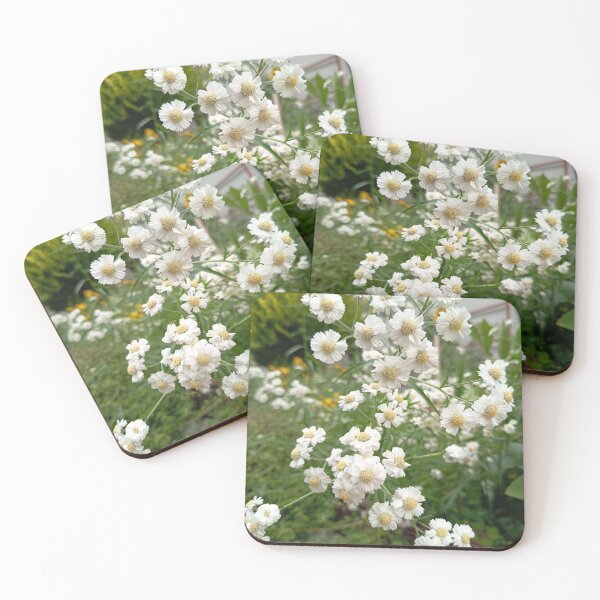 Item preview, White Daisy Fleabane Wildflowers Blooming in a Summer Garden designed and sold by PhuongVoArt.