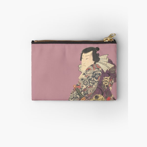 Item preview, Japanese Kabuki Actor - Modern Ukiyo-e Portrait - Japandi, Mauve Pink designed and sold by Black Swallow.