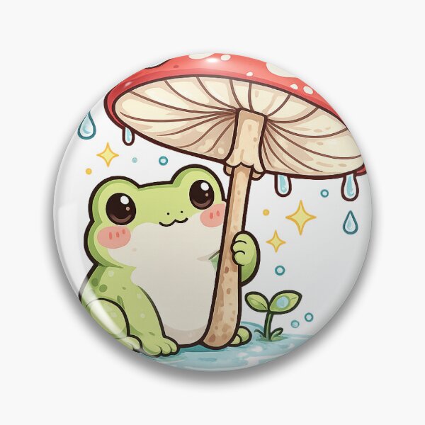 Item preview, Cute Frog with Mushroom Umbrella designed and sold by EduardTT.