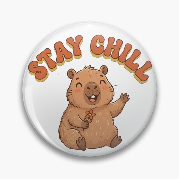 Item preview, Stay Chill Retro Cute Capybara  designed and sold by Trionda_Shop.