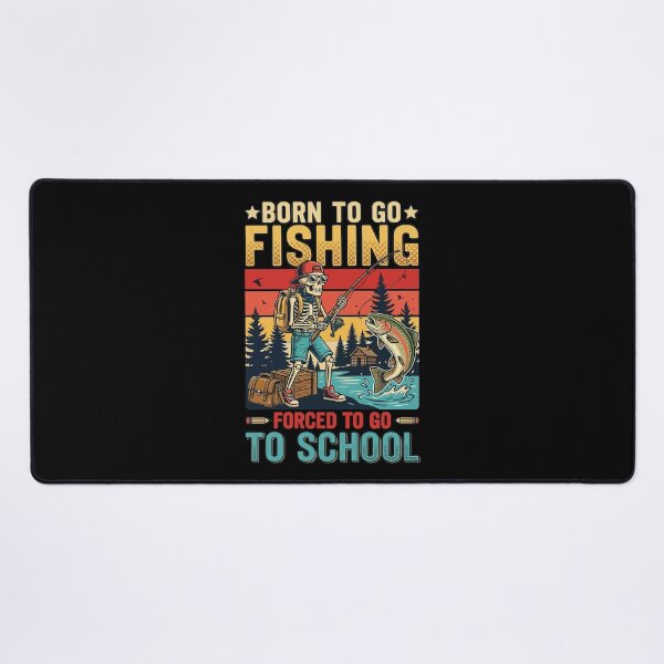 Item preview, Born to Go Fishing Forced School Funny Boys Kids Men Fishing T-Shirt designed and sold by stmpdwrld.