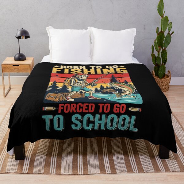 Item preview, Born to Go Fishing Forced School Funny Boys Kids Men Fishing T-Shirt designed and sold by stmpdwrld.