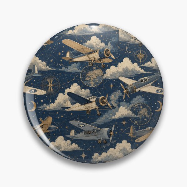 Item preview, Vintage Airplane Celestial Sky designed and sold by MoodSupplyStudio.