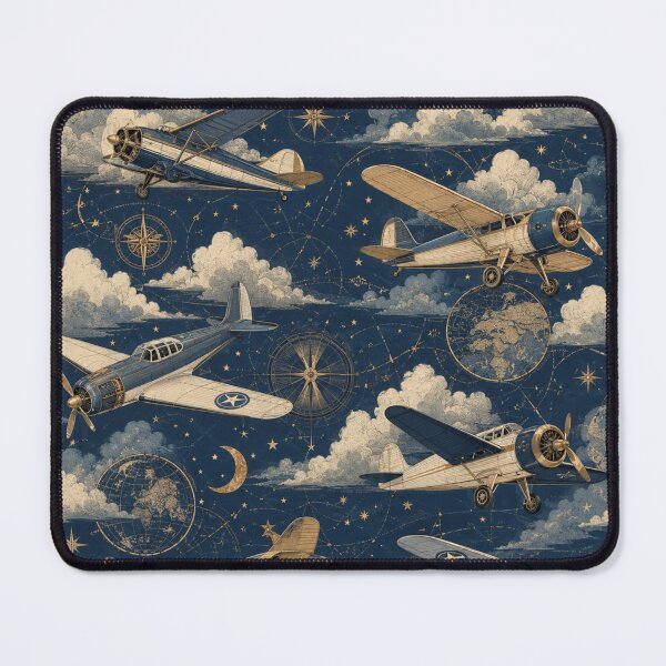 Item preview, Vintage Airplane Celestial Sky designed and sold by MoodSupplyStudio.