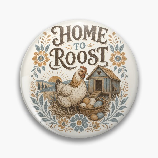 Item preview, Home to Roost Chicken Farmhouse Country Design designed and sold by AntiqueImages.