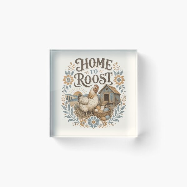 Item preview, Home to Roost Chicken Farmhouse Country Design designed and sold by AntiqueImages.