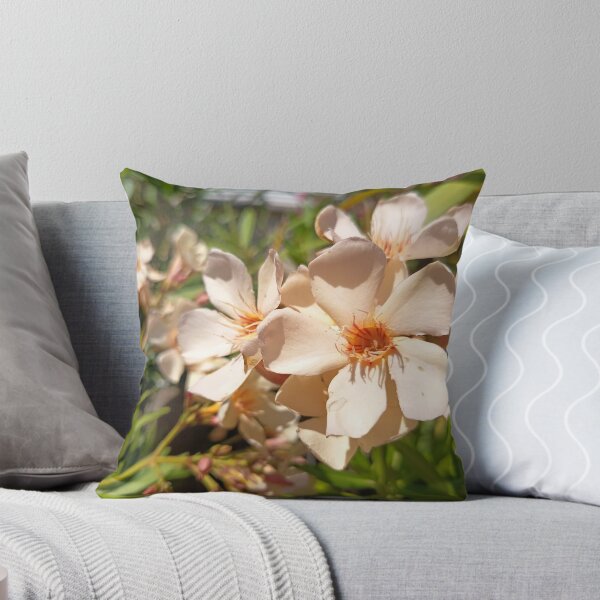 Item preview, Close Up of White Oleander Flowers Blooming in Bright Sunlight designed and sold by PhuongVoArt.