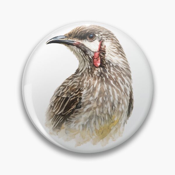 Item preview, Red Wattlebird Watercolour Illustration designed and sold by Jaruart.
