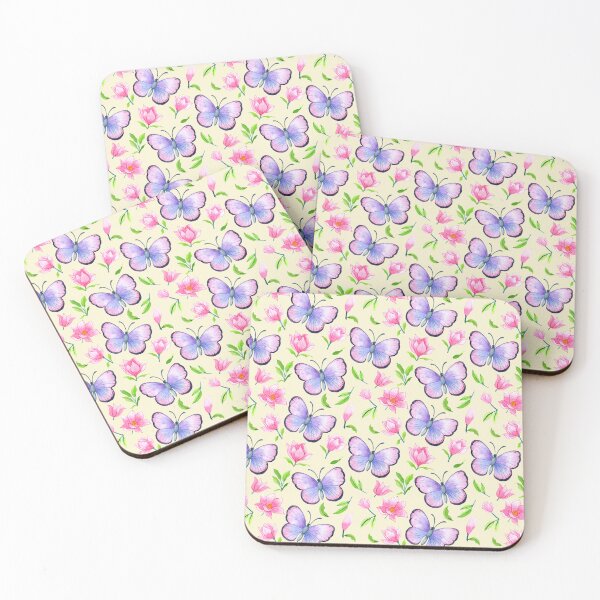 Item preview, Watercolor Butterfly & Magnolia Floral Pattern designed and sold by ByJYA.