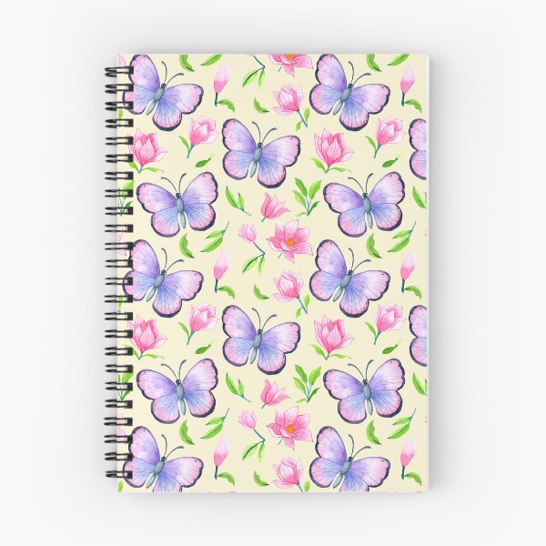 Item preview, Watercolor Butterfly & Magnolia Floral Pattern designed and sold by ByJYA.