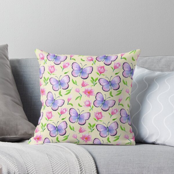 Item preview, Watercolor Butterfly & Magnolia Floral Pattern designed and sold by ByJYA.
