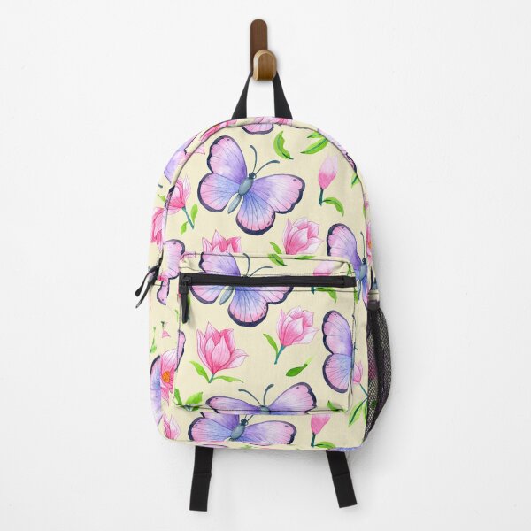Item preview, Watercolor Butterfly & Magnolia Floral Pattern designed and sold by ByJYA.
