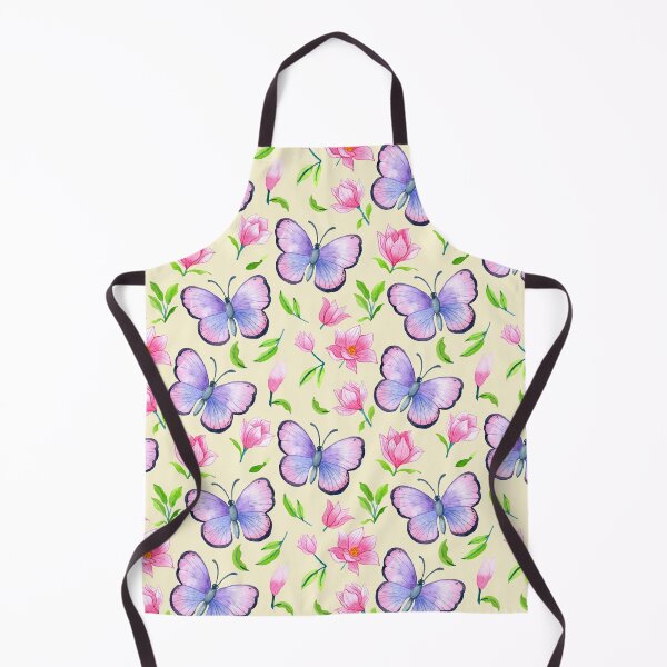 Item preview, Watercolor Butterfly & Magnolia Floral Pattern designed and sold by ByJYA.
