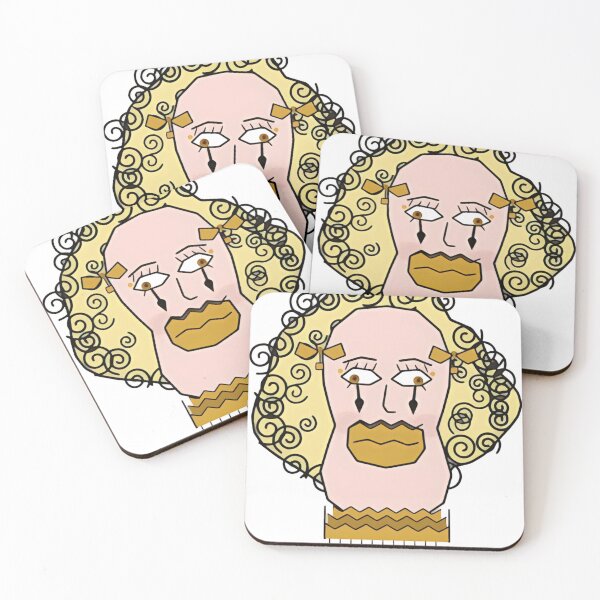 Item preview, Golden Curly Portrait designed and sold by ModernWhimsy.