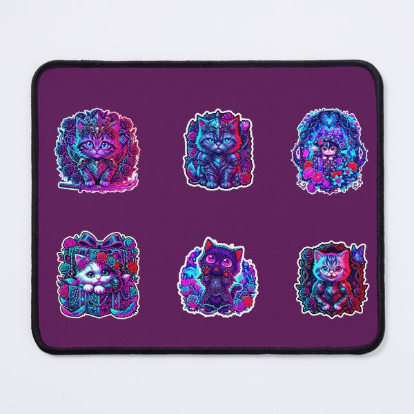 Item preview, Cute Cat Stickers Pack – Kawaii Kitten Set for Laptop, Phone & School Supplies designed and sold by Cyber-ART-Studio.