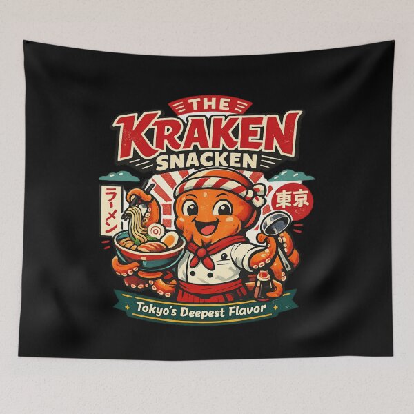 Item preview, Kraken Ramen Chef - Funny Japanese Noodle Lover pun designed and sold by SidTastic .