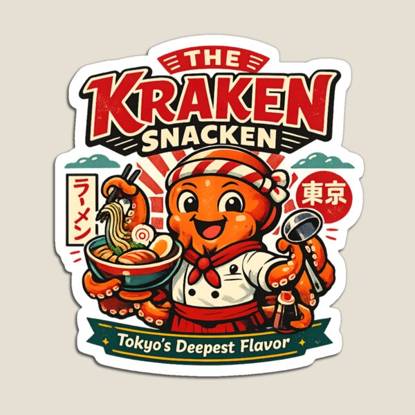 Item preview, Kraken Ramen Chef - Funny Japanese Noodle Lover pun designed and sold by SidTastic .