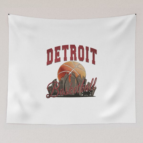 Item preview, Detroit Basketball Vintage Skyline Retro Sports designed and sold by RonnyMilleo.