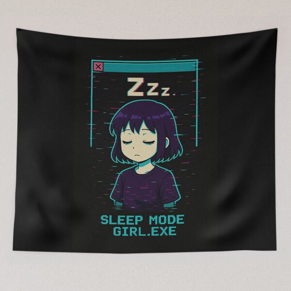 Item preview, Sleep Interface – Glitched Sleep Mode Girl designed and sold by JupiterGlitchEmpire.