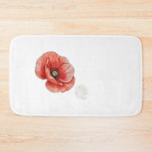 Item preview, Red Poppy and Cotton Botanical Illustration designed and sold by GrzywaM.