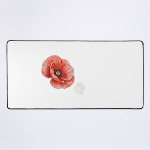Item preview, Red Poppy and Cotton Botanical Illustration designed and sold by GrzywaM.