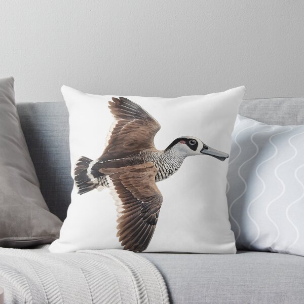 Aperçu de l'œuvre Pink-eared Duck in Flight Watercolour Painting créée et vendue par Jaruart.