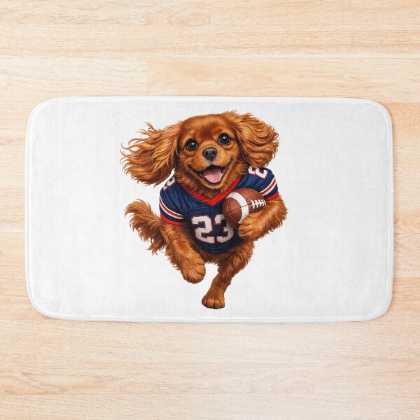 Item preview, Ruby Cavalier Playing Football designed and sold by SpottyRainbow.