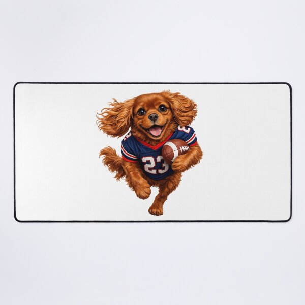 Item preview, Ruby Cavalier Playing Football designed and sold by SpottyRainbow.