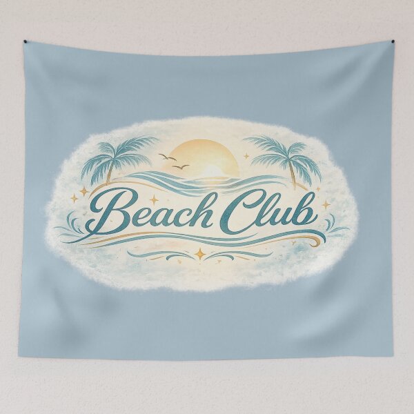 Item preview, Beach Club Retro Sunset Aesthetic with Palm Trees – Summer Vacation Vibes designed and sold by MartBook.
