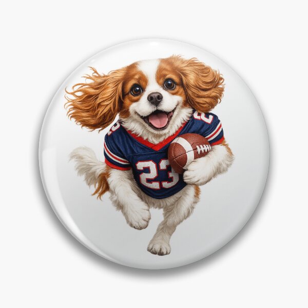 Item preview, Blenheim Cavalier Playing Football designed and sold by SpottyRainbow.