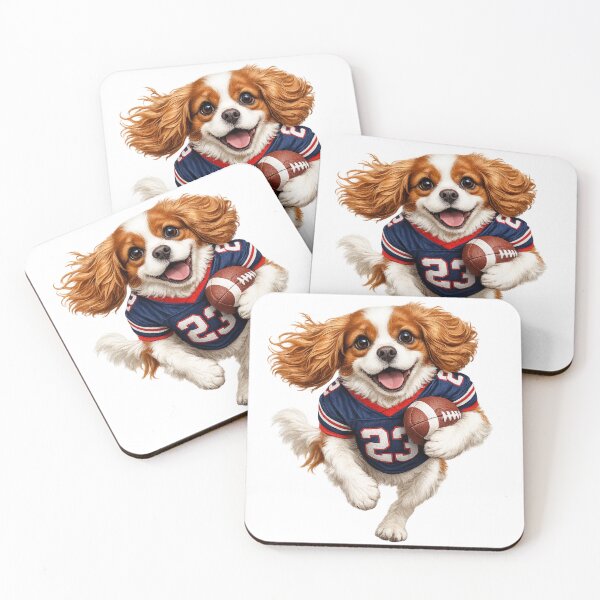 Item preview, Blenheim Cavalier Playing Football designed and sold by SpottyRainbow.