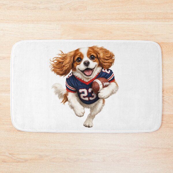 Item preview, Blenheim Cavalier Playing Football designed and sold by SpottyRainbow.