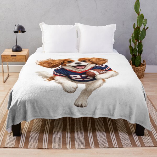 Item preview, Blenheim Cavalier Playing Football designed and sold by SpottyRainbow.