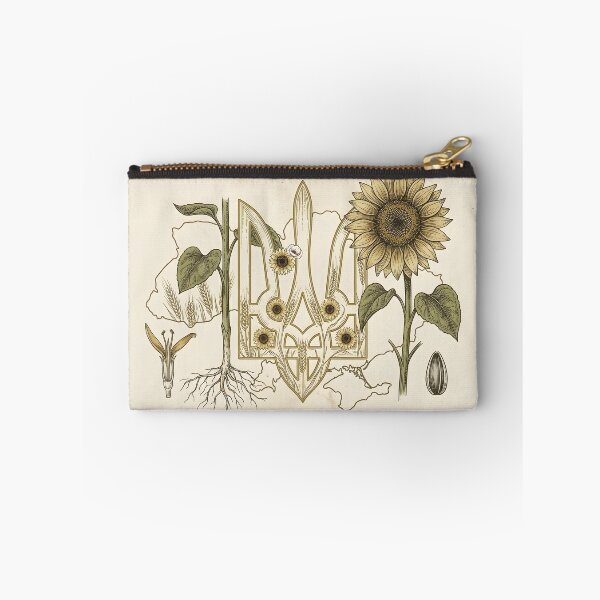 Item preview, Arte botánico antiguo de girasoles Tryzub de Ucrania designed and sold by BetweenForms.