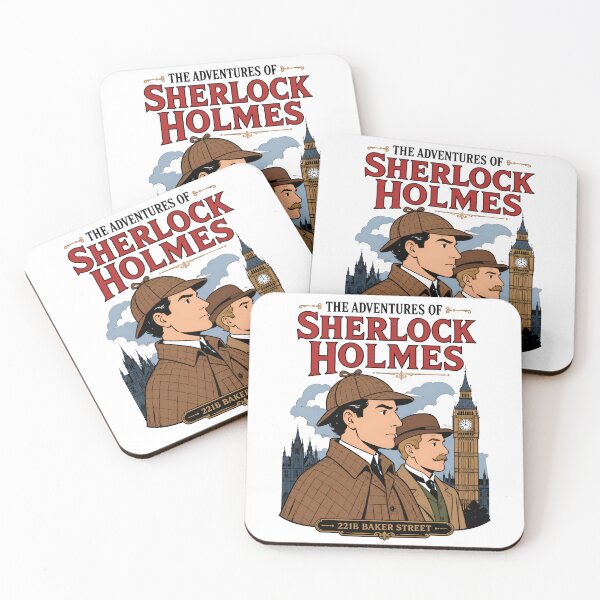 Item preview, The Adventures of Sherlock Holmes Dr Watson London Art designed and sold by Fenay Designs.