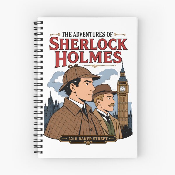 Item preview, The Adventures of Sherlock Holmes Dr Watson London Art designed and sold by Fenay Designs.