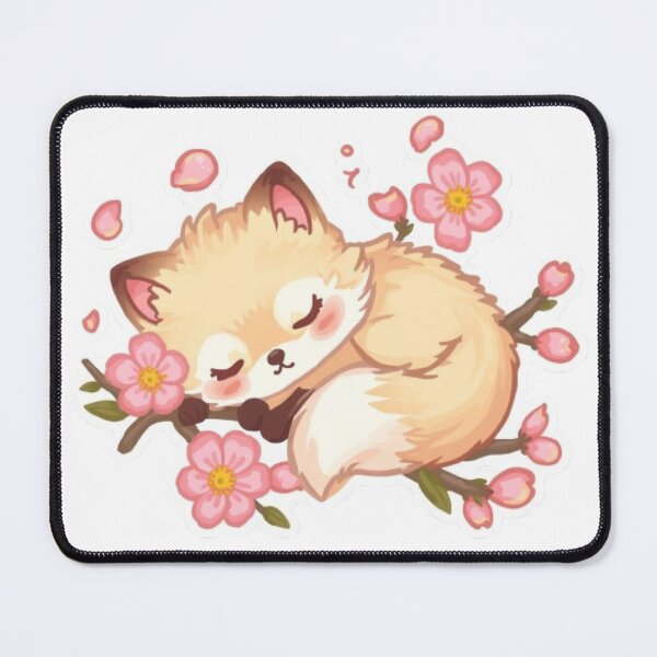 Item preview, Cute Fox Under Cherry Blossoms | Pastel Kawaii Animal Sticker designed and sold by Stylestickers55.
