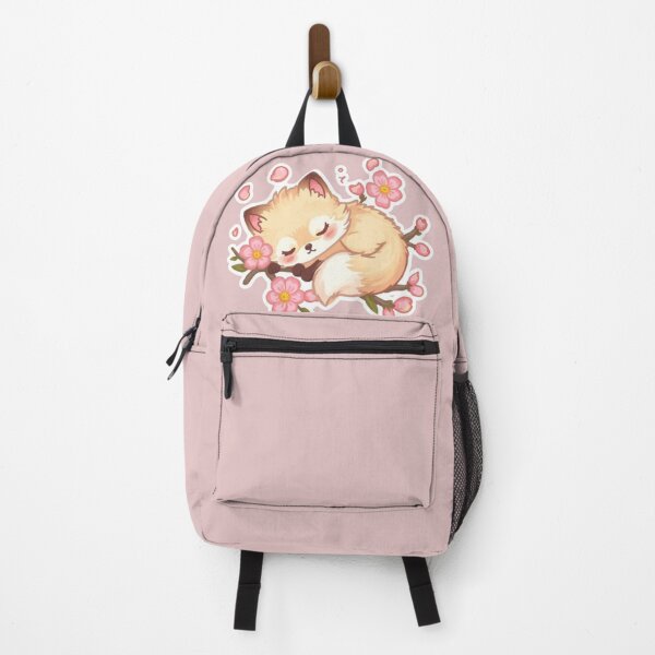 Item preview, Cute Fox Under Cherry Blossoms | Pastel Kawaii Animal Sticker designed and sold by Stylestickers55.