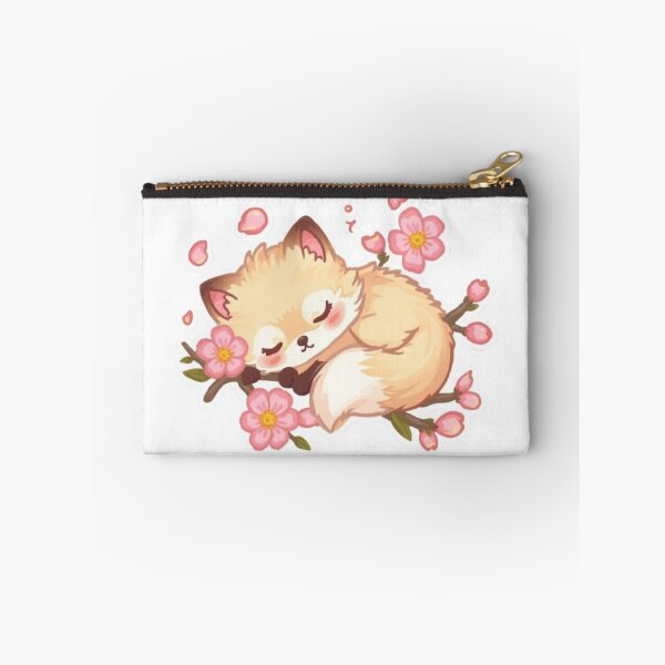 Item preview, Cute Fox Under Cherry Blossoms | Pastel Kawaii Animal Sticker designed and sold by Stylestickers55.