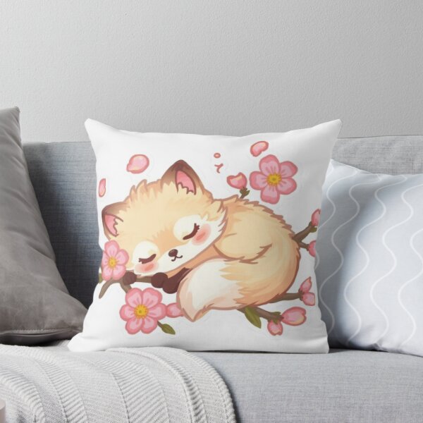 Item preview, Cute Fox Under Cherry Blossoms | Pastel Kawaii Animal Sticker designed and sold by Stylestickers55.