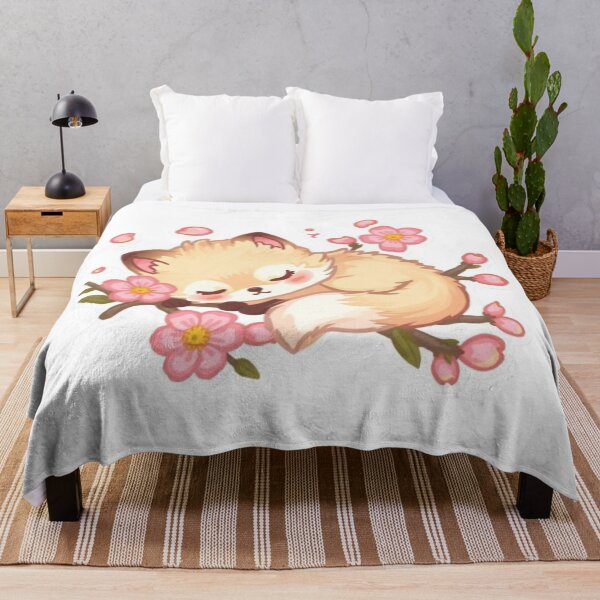 Item preview, Cute Fox Under Cherry Blossoms | Pastel Kawaii Animal Sticker designed and sold by Stylestickers55.