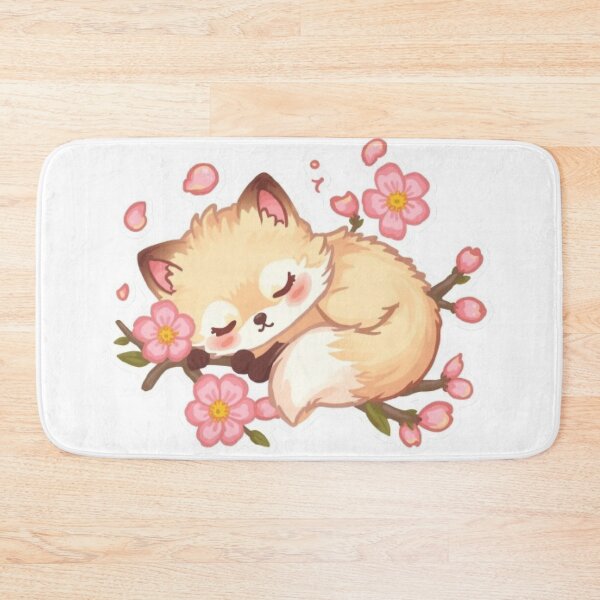 Item preview, Cute Fox Under Cherry Blossoms | Pastel Kawaii Animal Sticker designed and sold by Stylestickers55.