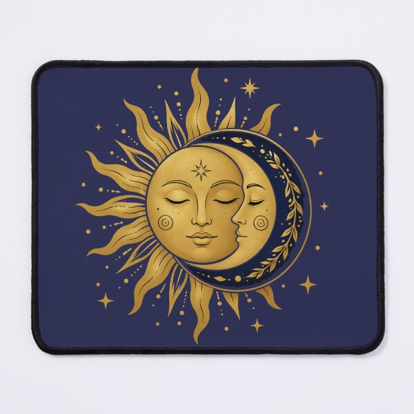 Item preview, Celestial Sun and Moon — Gold Mystical Art Sticker designed and sold by NUFADE.