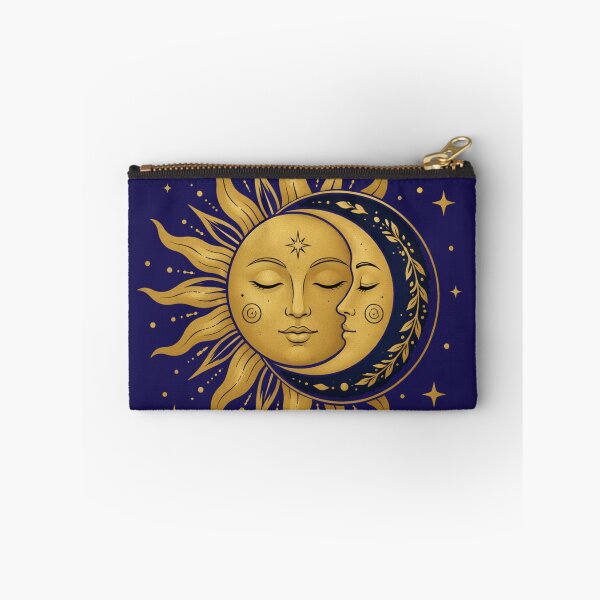 Item preview, Celestial Sun and Moon — Gold Mystical Art Sticker designed and sold by NUFADE.
