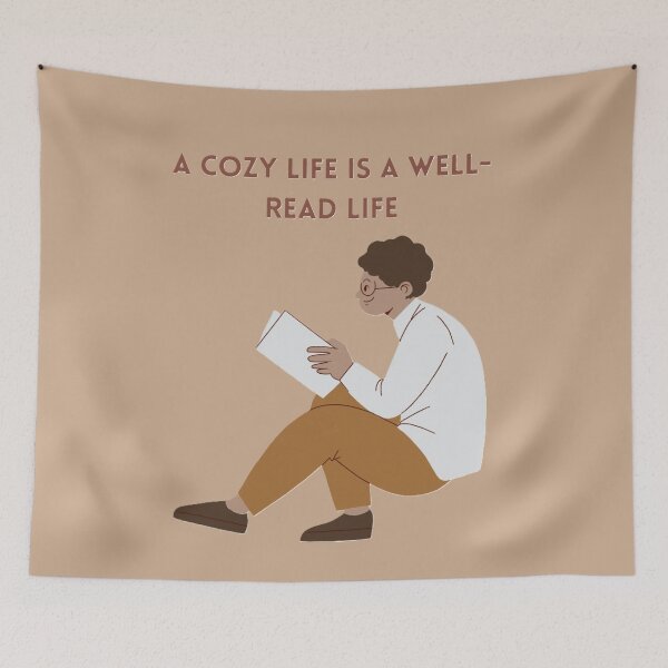 Item preview, A cozy life is a well-read life designed and sold by creativityisfun.